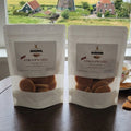 Resealable pouch of 12 mini stroopwafels — bite-sized Dutch caramel wafel cookies by Anna's Stroopwafels.