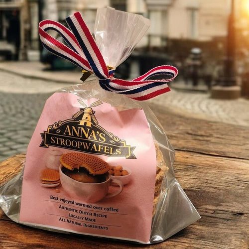 A pack of 8 artisan stroopwafels — Dutch caramel wafel cookies from Anna's Stroopwafels